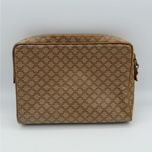 CELINE Tan Monogram Travel Pouch