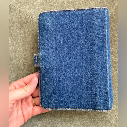CHANEL 1997 Denim CC Logo Agenda Cover MM