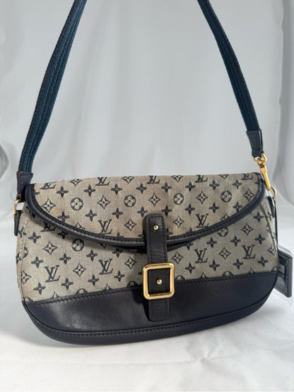 Louis Vuitton Navy Mini Lin  Majorie Shoulder Bag
