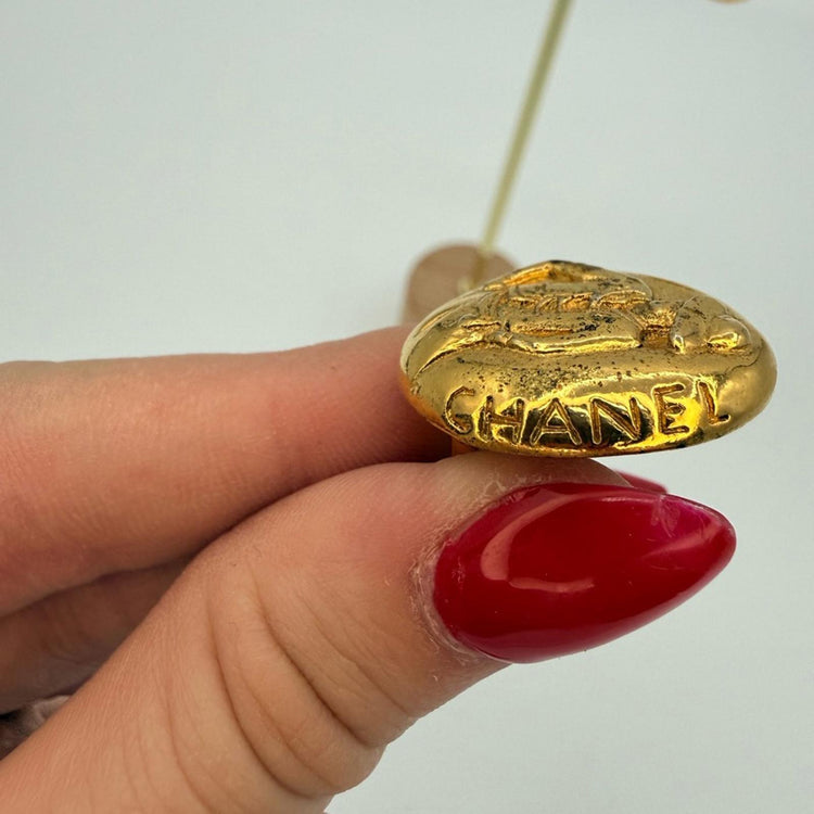 CHANEL Coco Mademoiselle Vintage Gold Clip-On Earrings