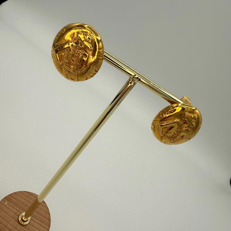 CHANEL Coco Mademoiselle Vintage Gold Clip-On Earrings