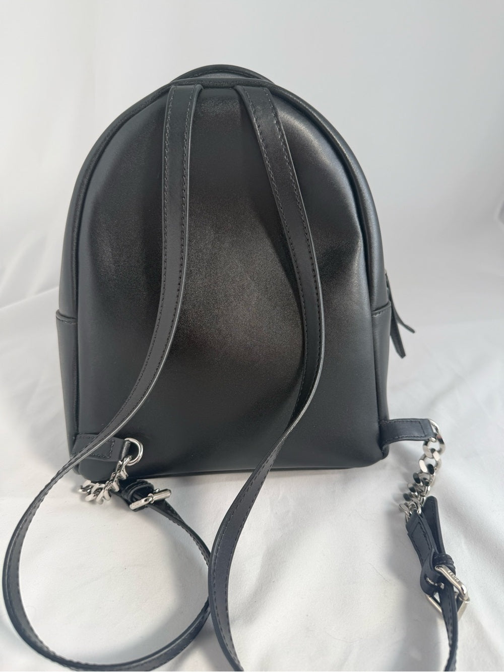 Fendi Mini By The Way Leather Backpack with Pearl Bow Detail