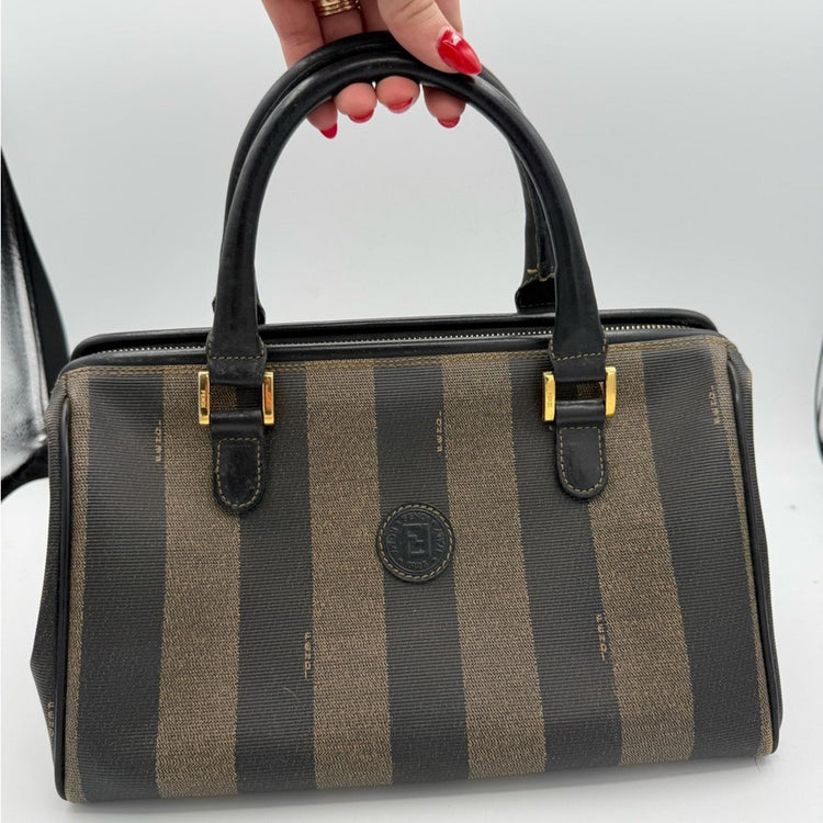 Fendi Pequin Boston bag