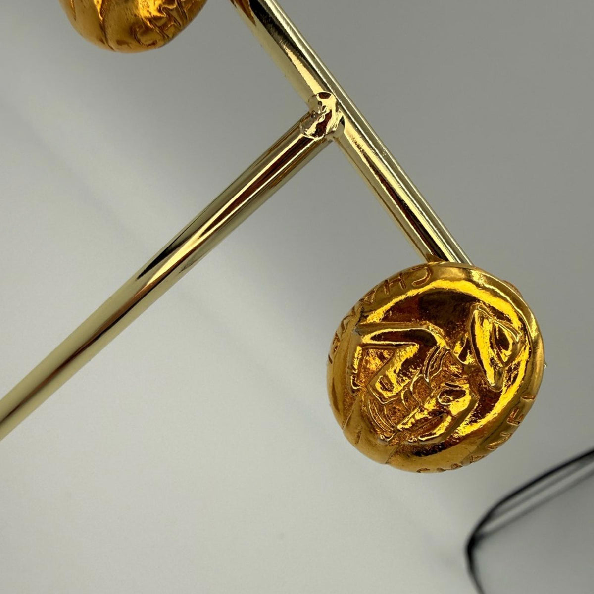 CHANEL Coco Mademoiselle Vintage Gold Clip-On Earrings