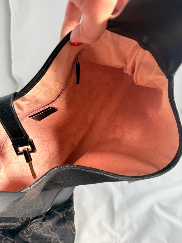 Gucci Jackie in Black w/ Pink Interior