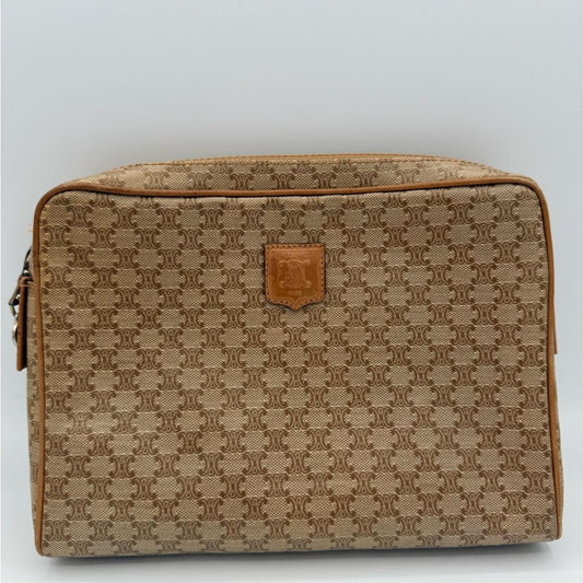 CELINE Tan Monogram Travel Pouch