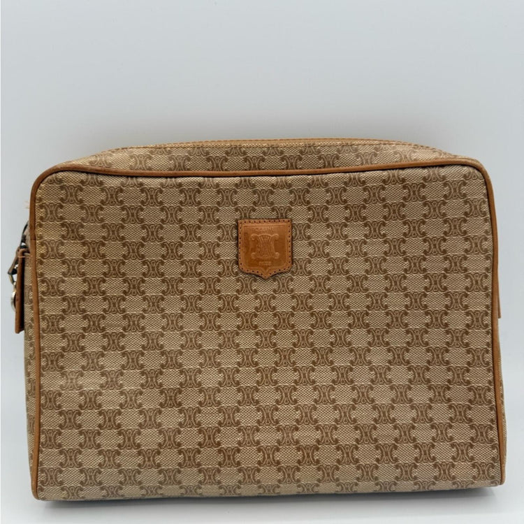 CELINE Tan Monogram Travel Pouch