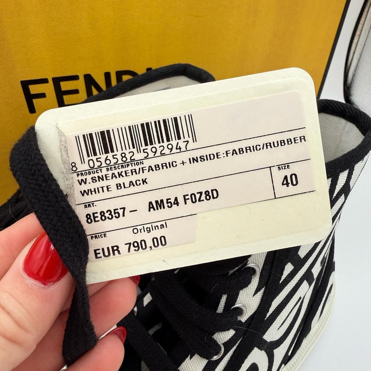 Fendi x Marc Jacobs Black and White High-Top Sneakers