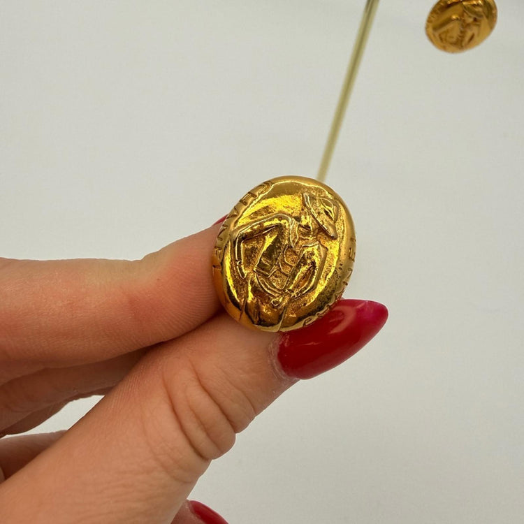 CHANEL Coco Mademoiselle Vintage Gold Clip-On Earrings