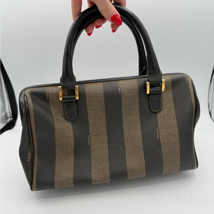 Fendi Pequin Boston bag