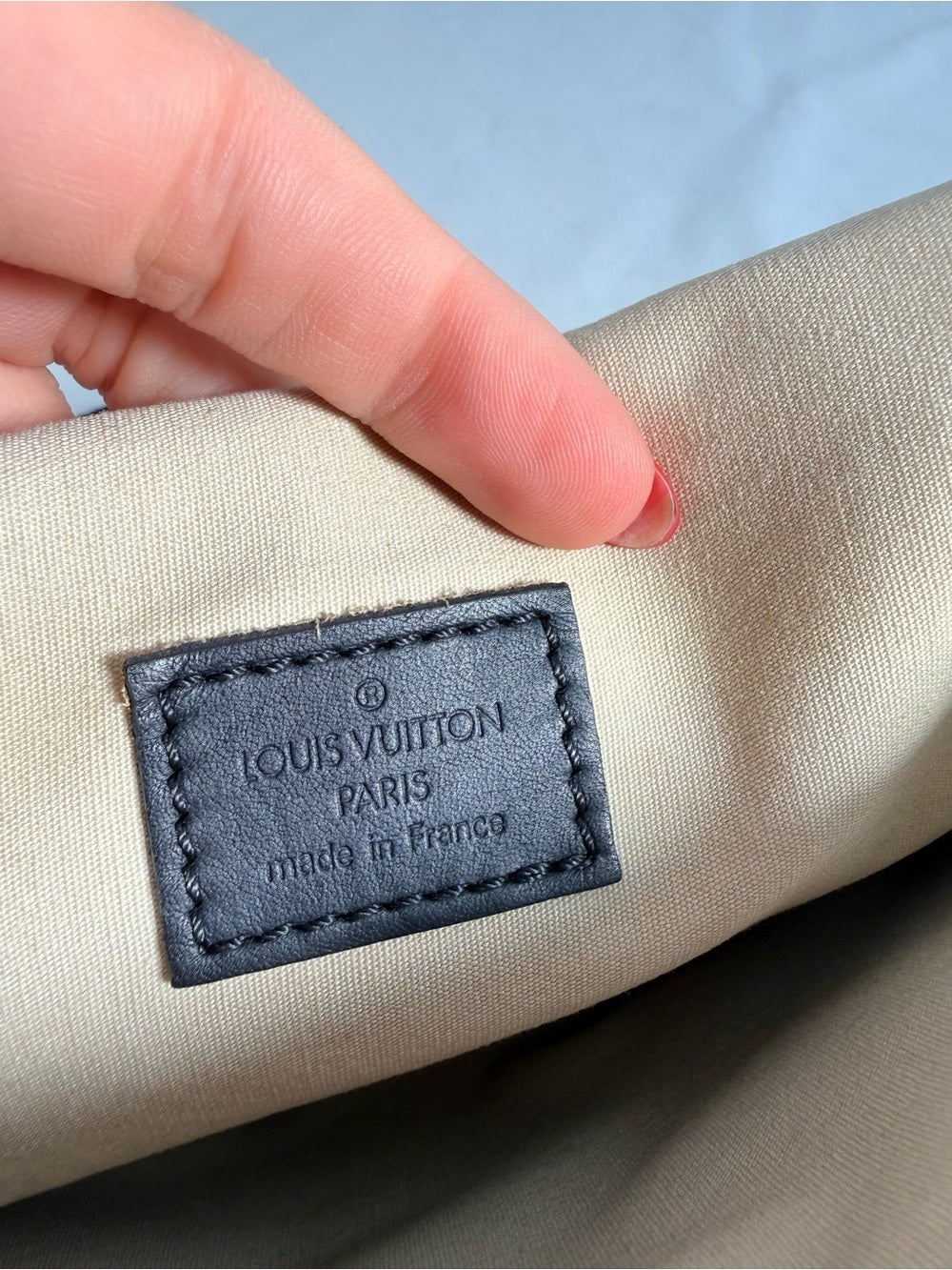 Louis Vuitton Navy Mini Lin  Majorie Shoulder Bag