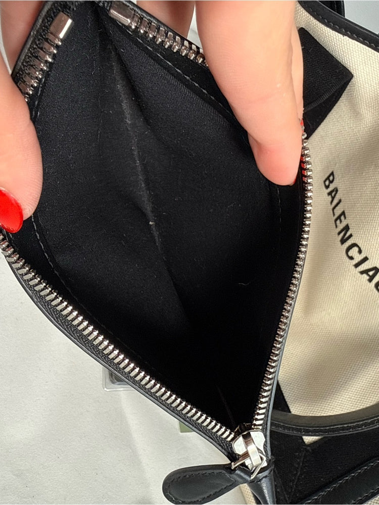 Balenciaga Cream Canvas Tote with Pouch