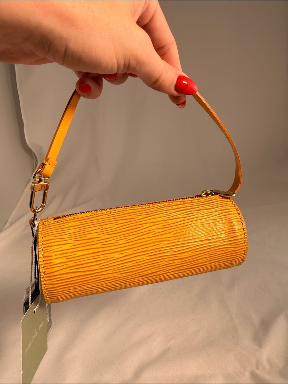 Louis Vuitton Yellow Epi Leather Papillon Mini Wristlet