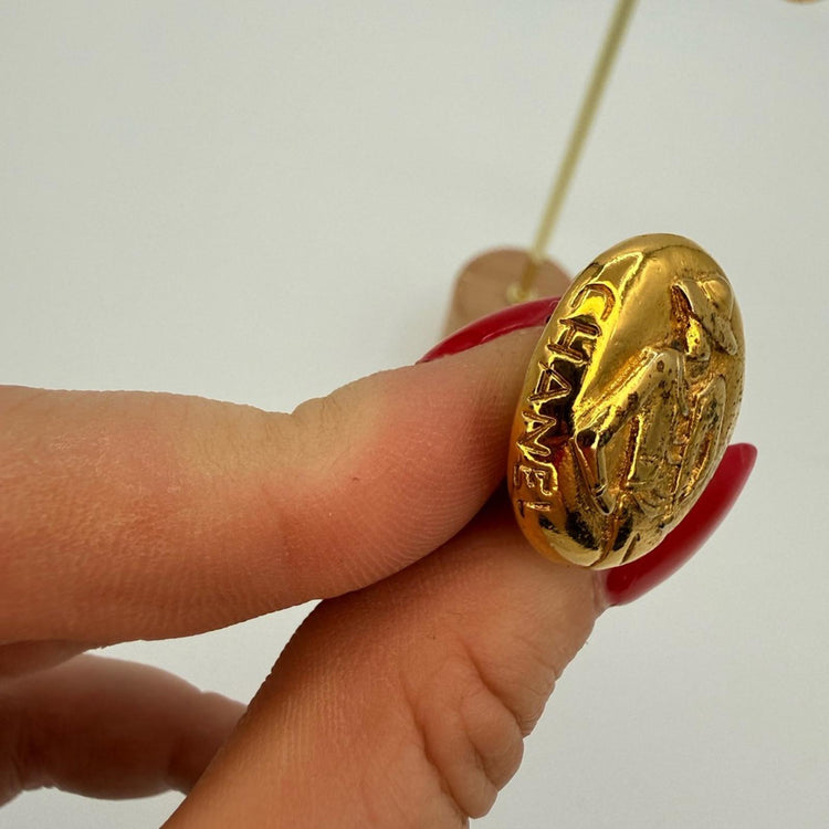 CHANEL Coco Mademoiselle Vintage Gold Clip-On Earrings