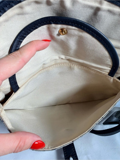 Louis Vuitton Navy Mini Lin  Majorie Shoulder Bag
