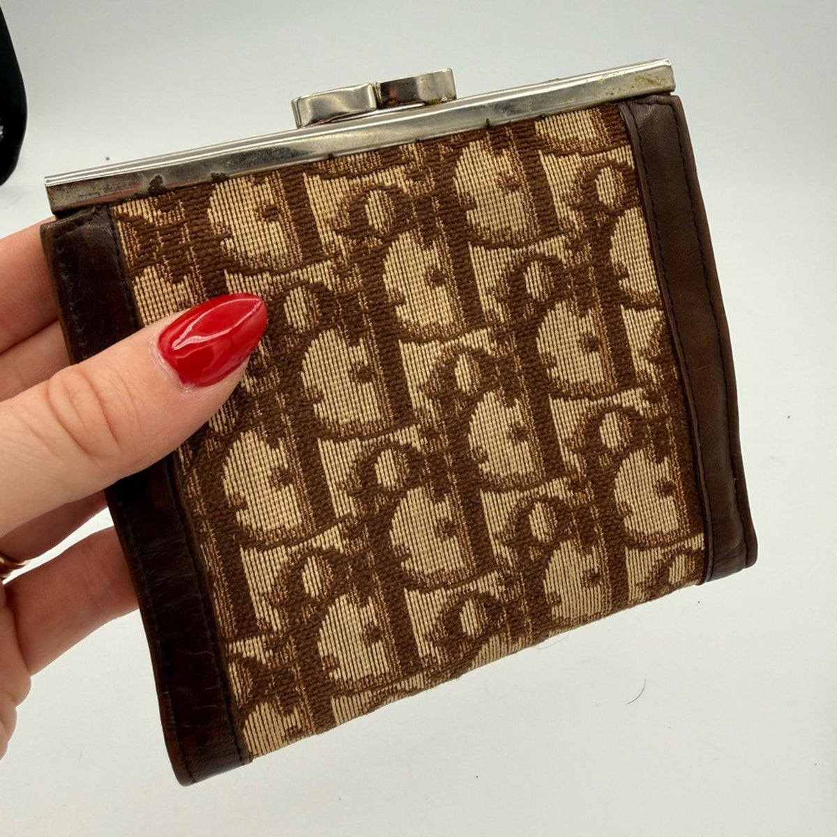 Vintage Diorissimo Pattern French Wallet