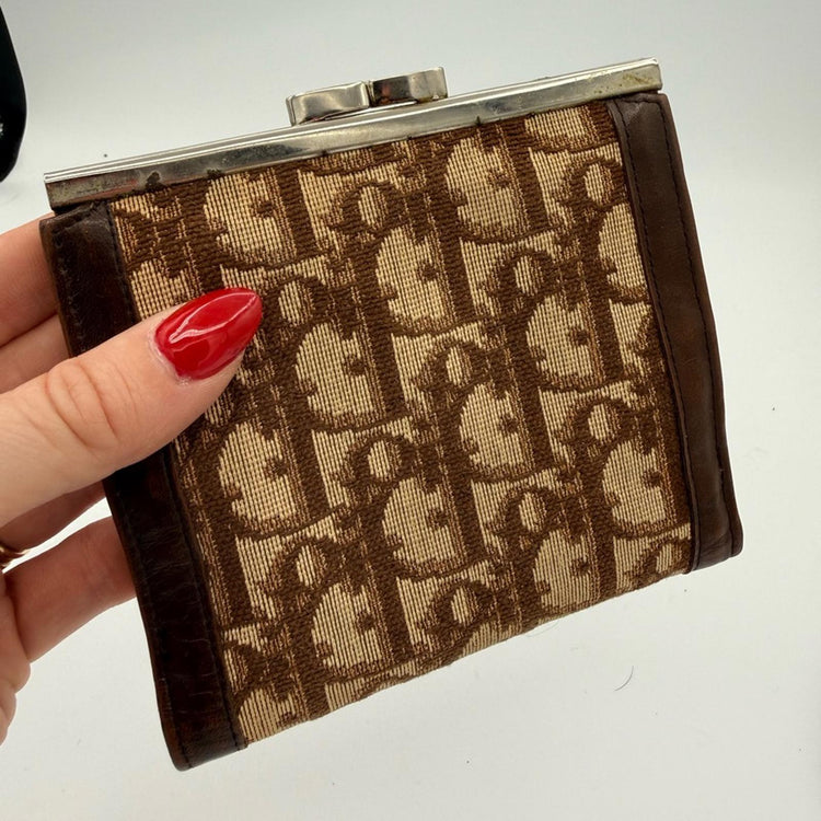 Vintage Diorissimo Pattern French Wallet